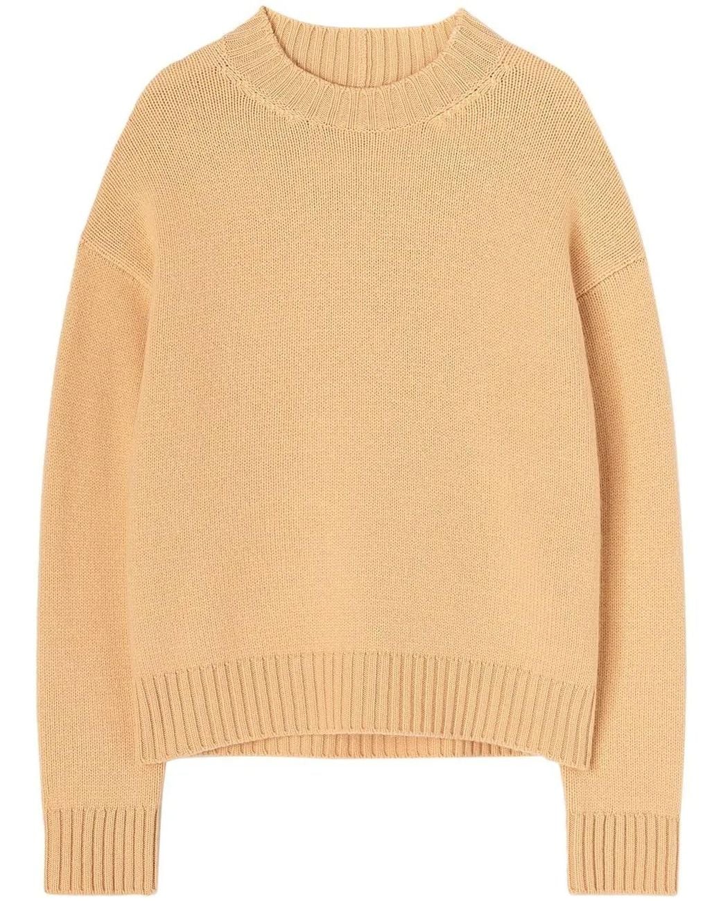 Jil Sander Natural Extra-Long Sleeve Sweater