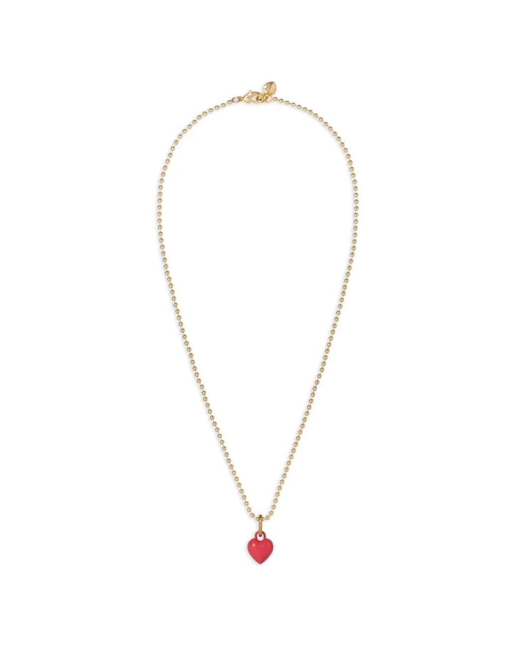 Roxanne Assoulin White Itsy Bitsy Heart-Charm Necklace