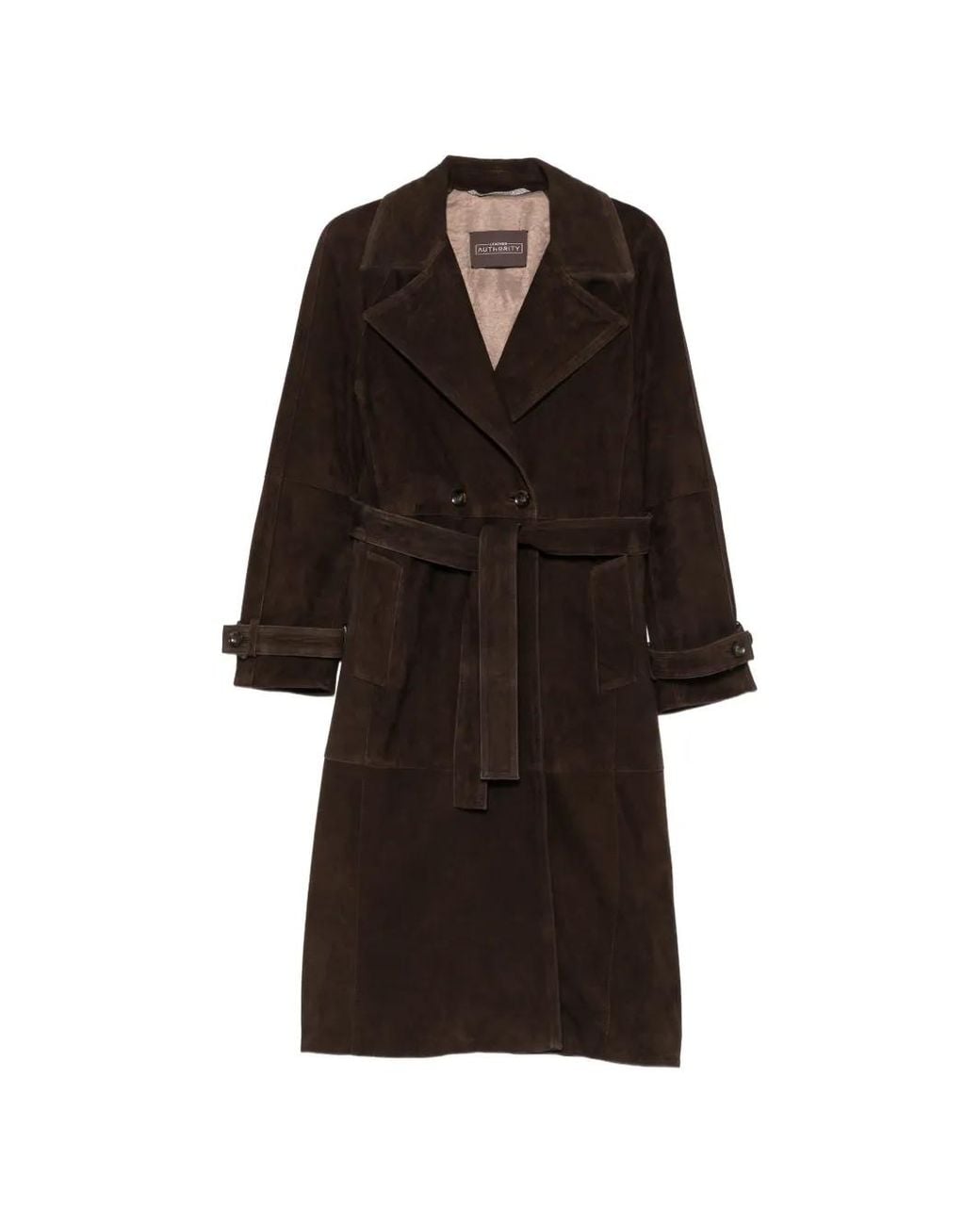 Leather Authority Black Peacefull Belted Suede Coat