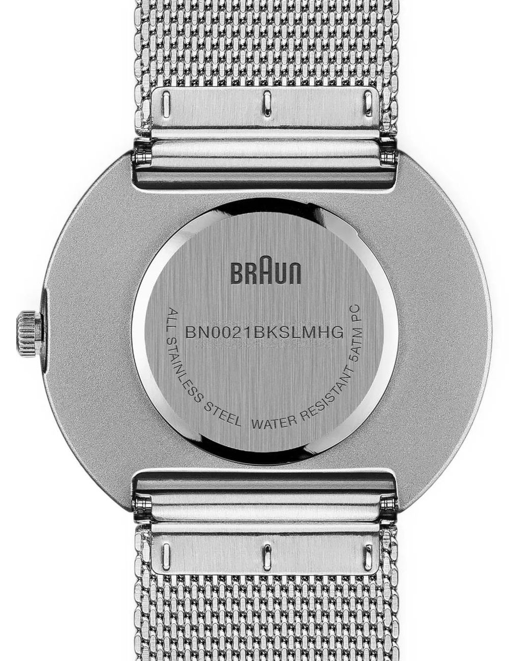 Braun Watches Gray Classic Mesh 38Mm Watch for men