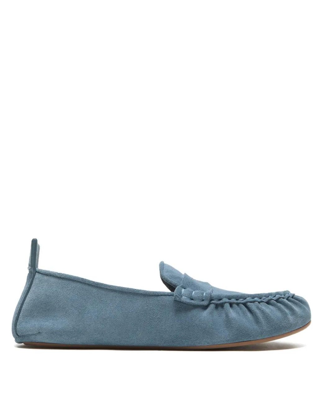Acne Blue Suede Loafers