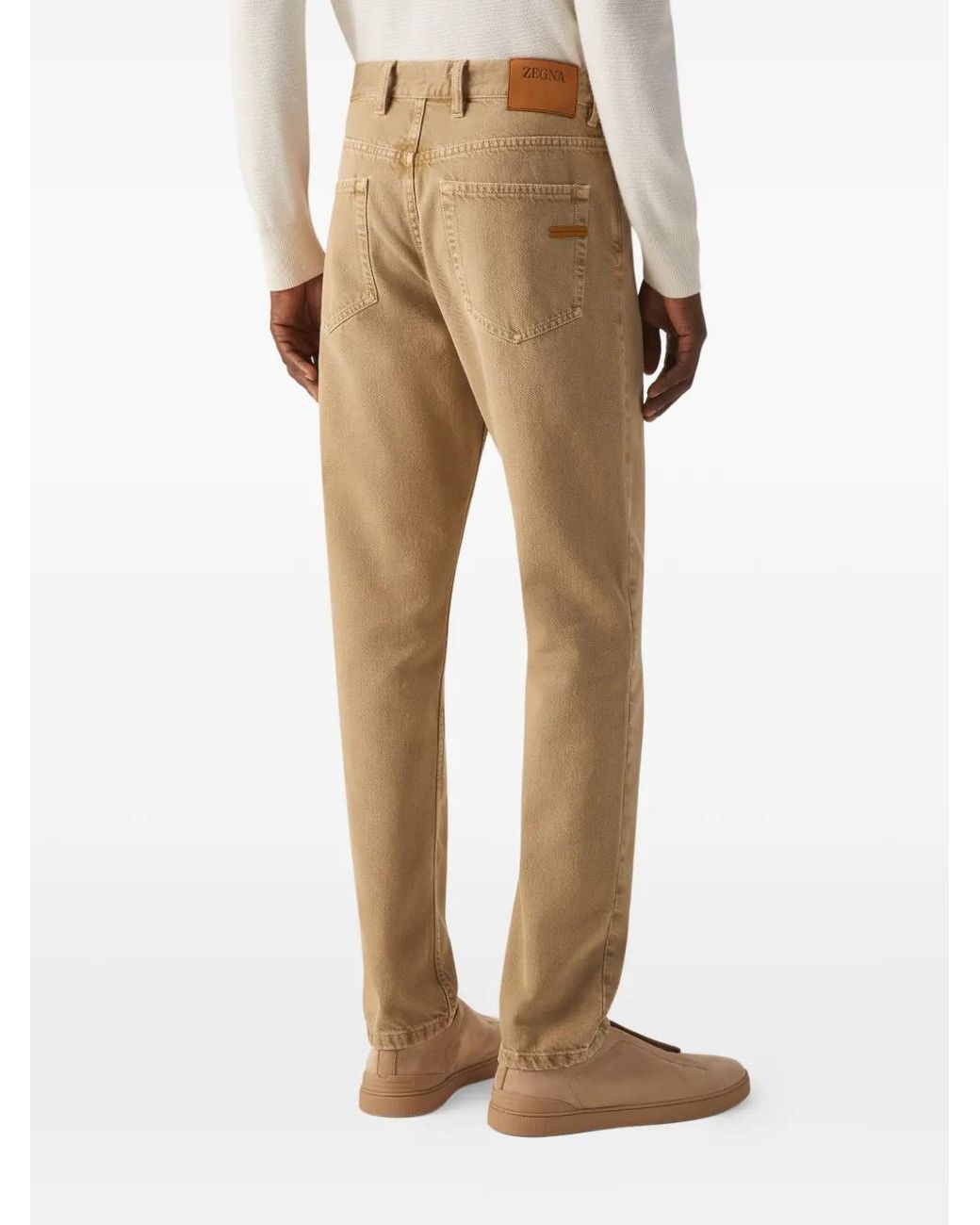 Zegna Natural Cotton Trousers for men