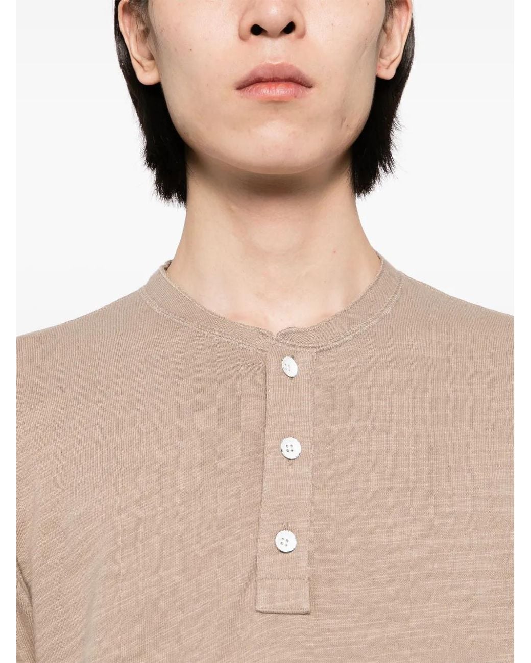 Rag & Bone Natural Classic Flame Henley Polo Shirt for men