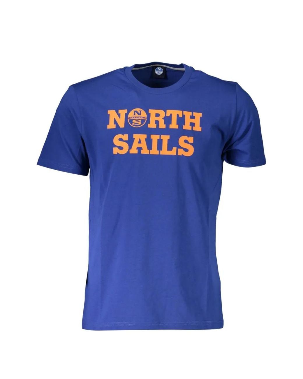 North Sails Blue Logo-Print T-Shirt for men