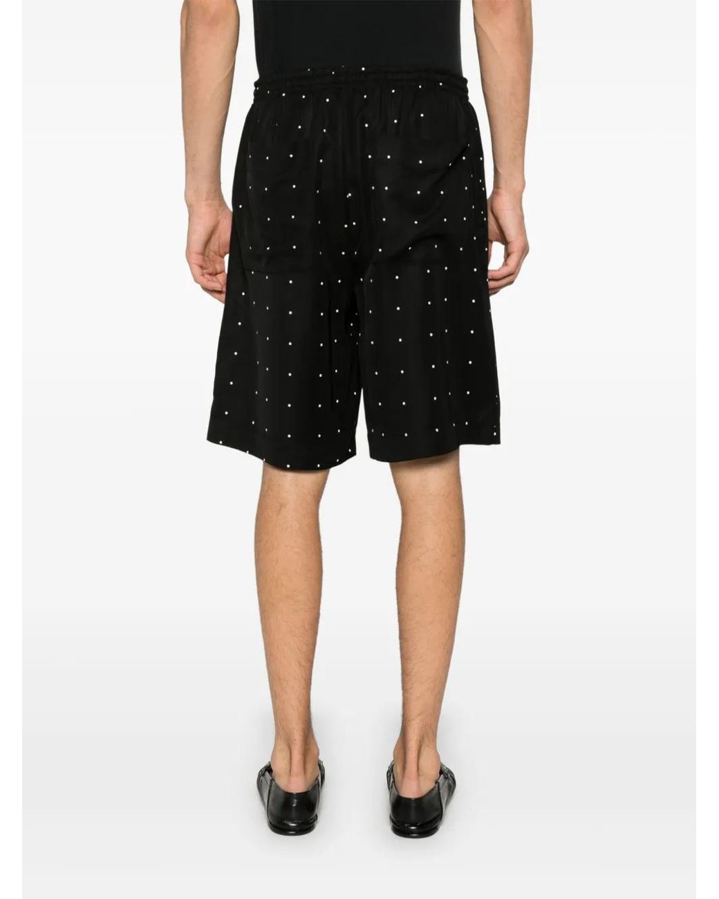 Rohe Black Polka-Dot Shorts for men