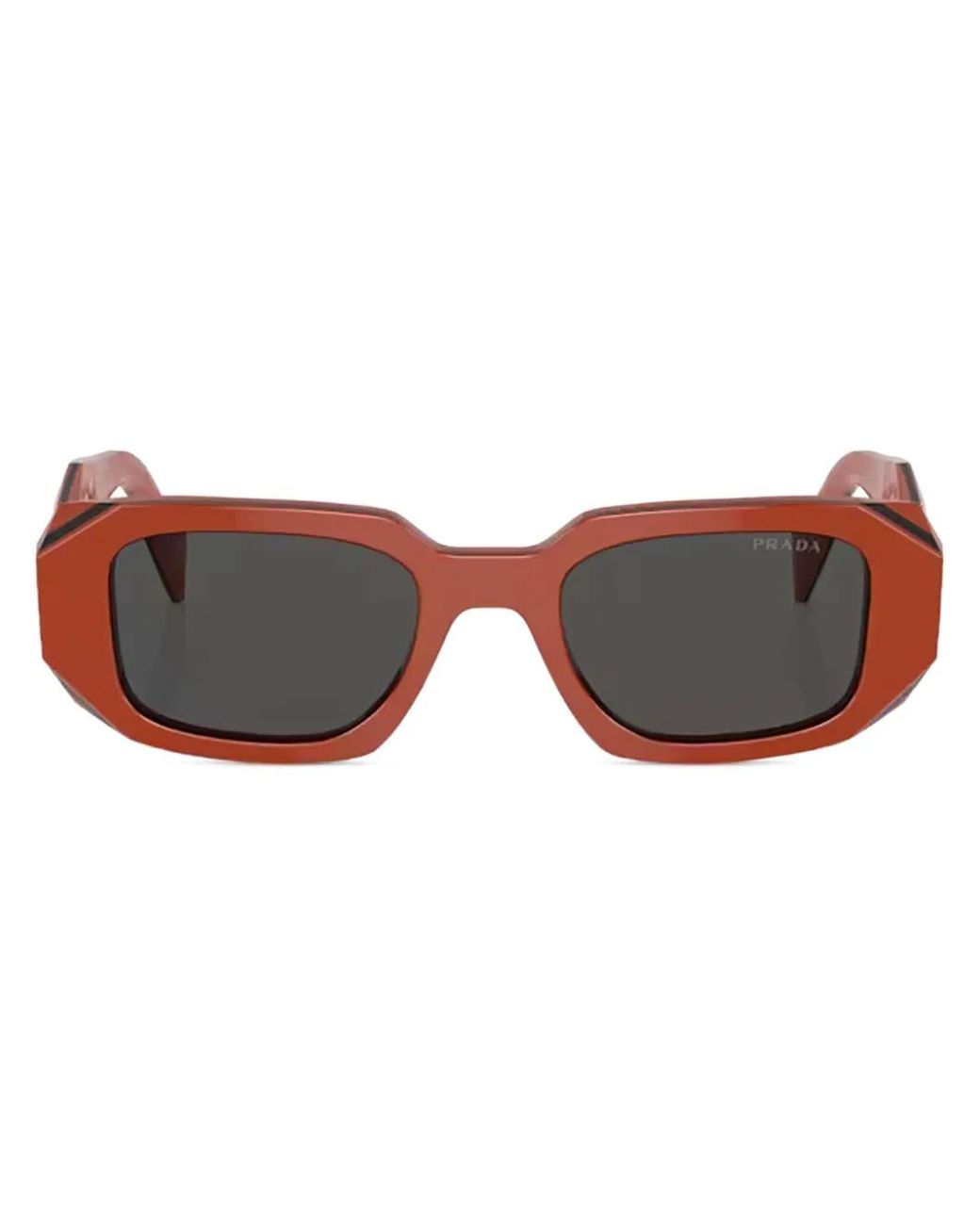 Prada Brown Lunettes De Soleil À Monture Géométrique
