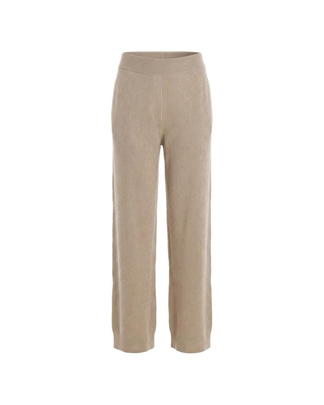Brunello Cucinelli Natural Pantalon Côtelé En Cachemire