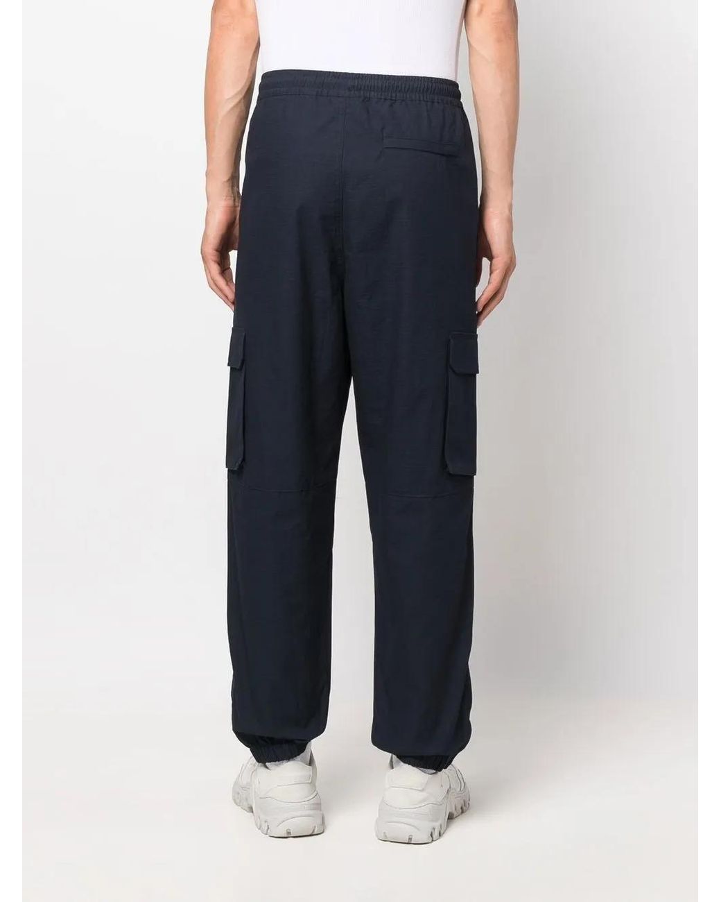 Daily Paper Blue Mashun Ripstop Cargo Trousers for men