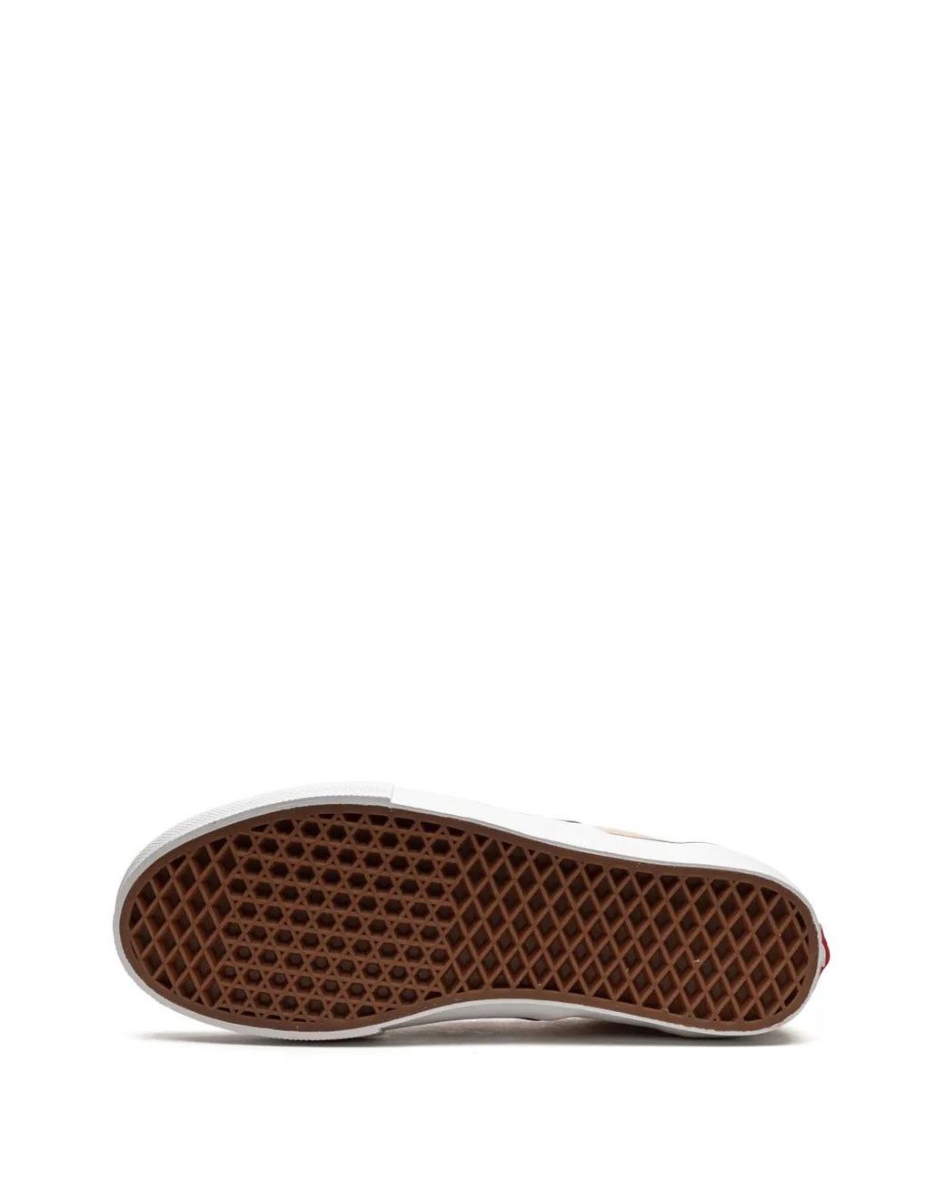 Vans Orange Baskets Skate À Design Sans Lacets