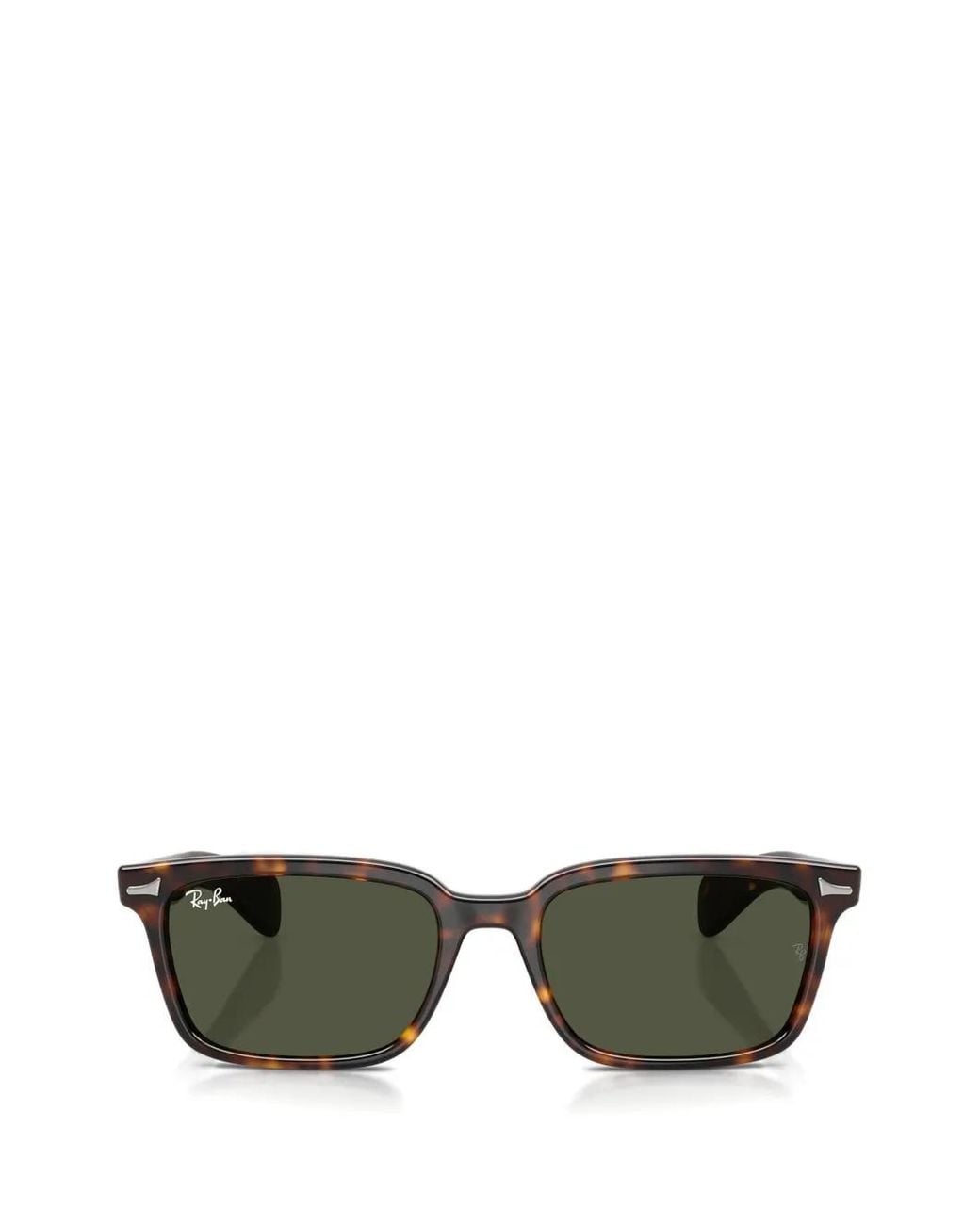 Ray-Ban Green Brunel Rectangle-Frame Sunglasses