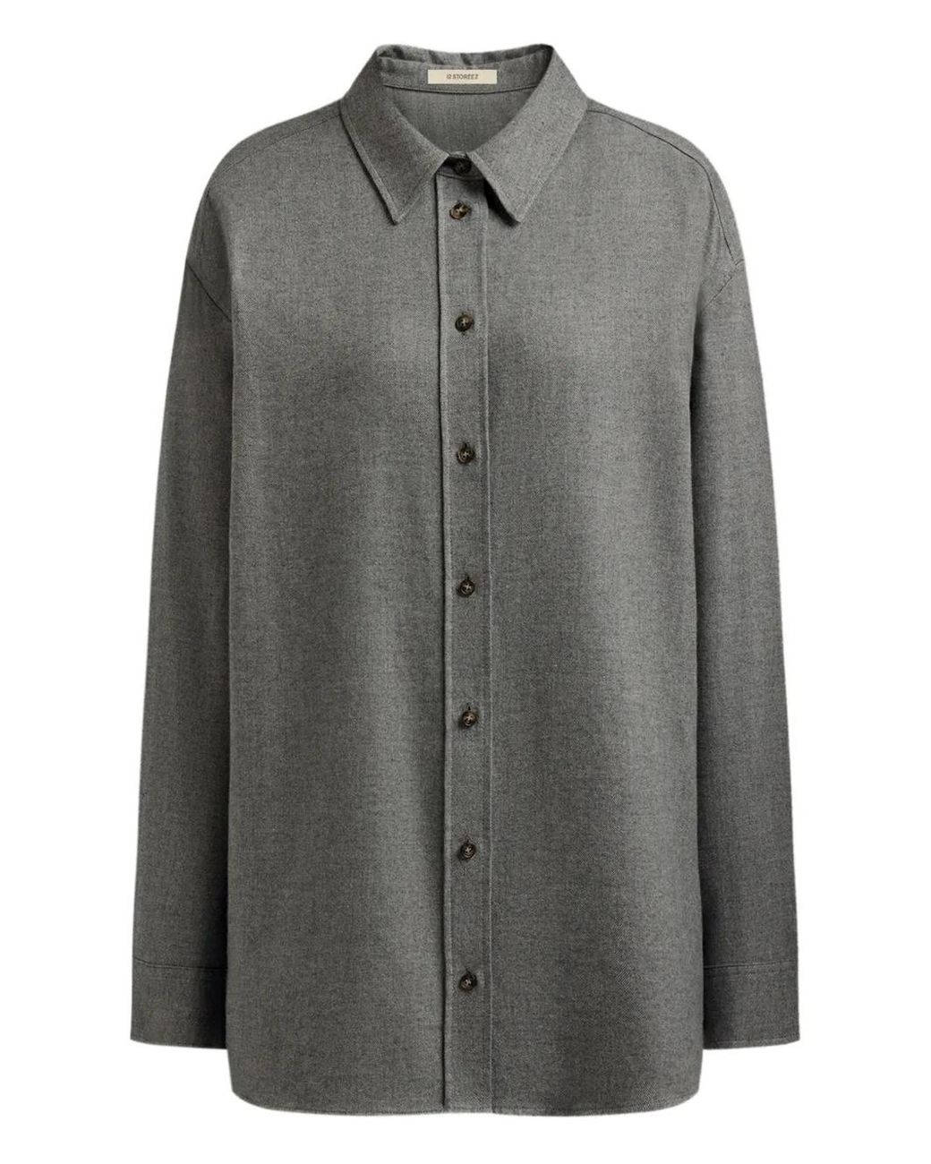 12 STOREEZ Gray Button-Up Shirt