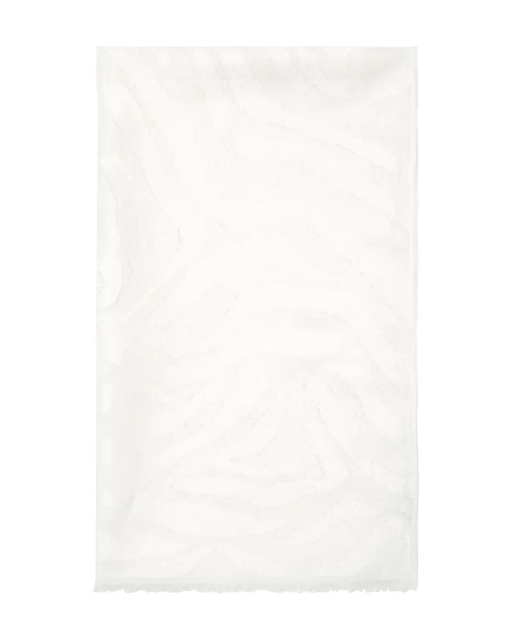 Brunello Cucinelli White Linen Jacquard Scarf