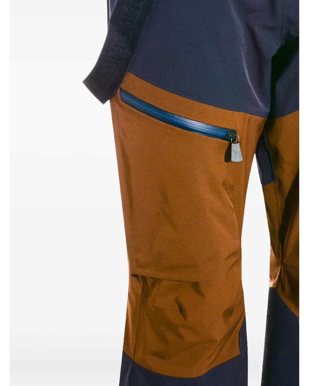 Moncler Black Zip-Up Suspender Pants for men