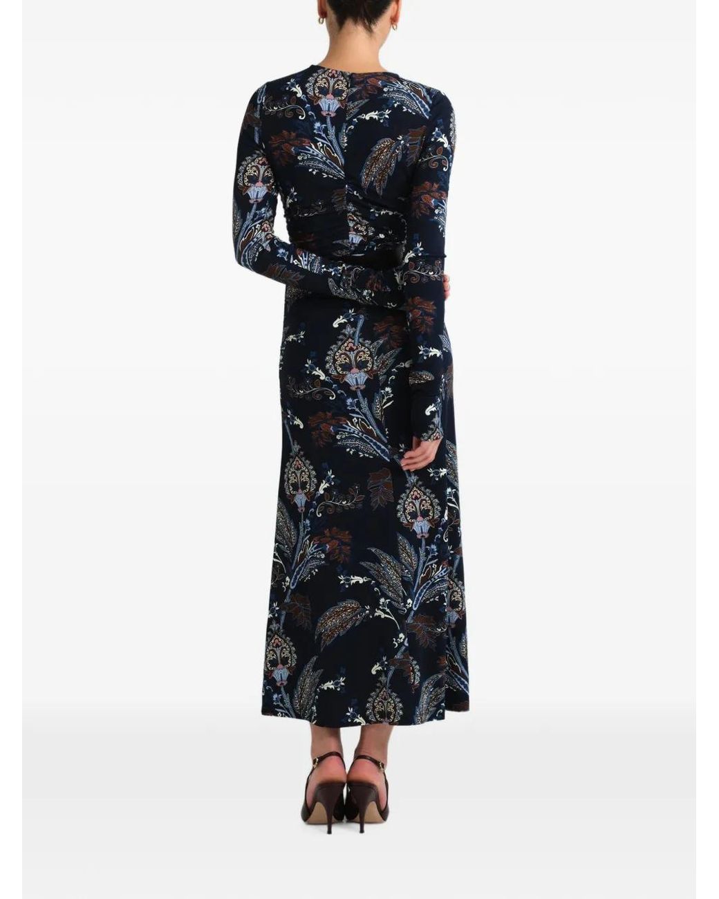 Cara Cara Blue Piermond Paisley-Print Maxi Dress