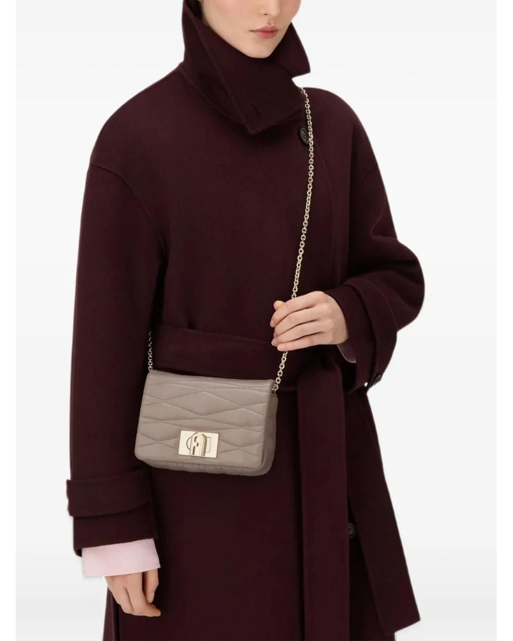 Furla Lock Furla 1927 Mini Bag M in Gray | Lyst