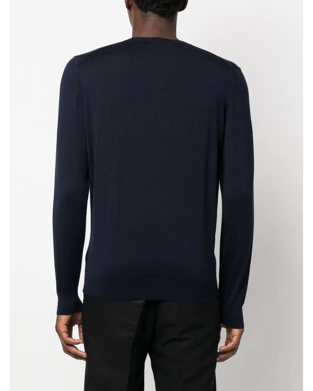 Colombo Schmaler Kaschmirpullover in Blue für Herren