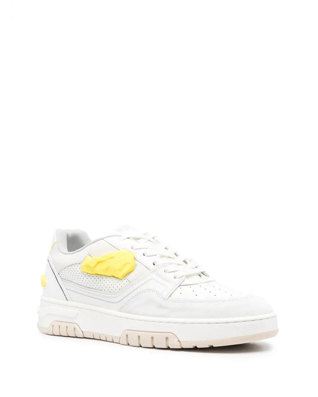 MSGM White Panelled Low-Top Sneakers for men