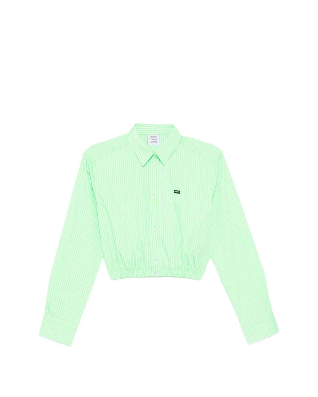 Vetements Green Striped Shirt for men