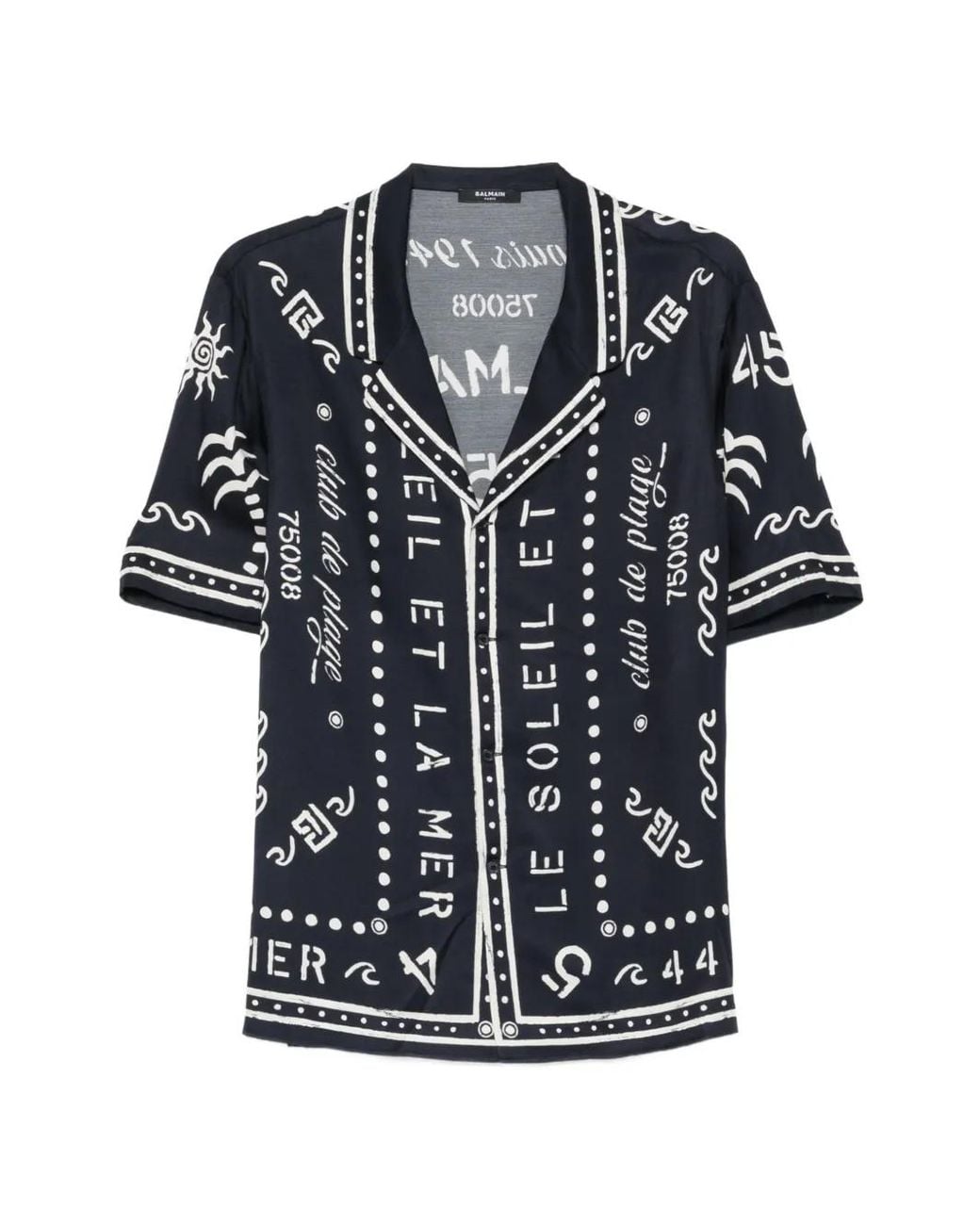 Balmain Black Printed Shirt for men