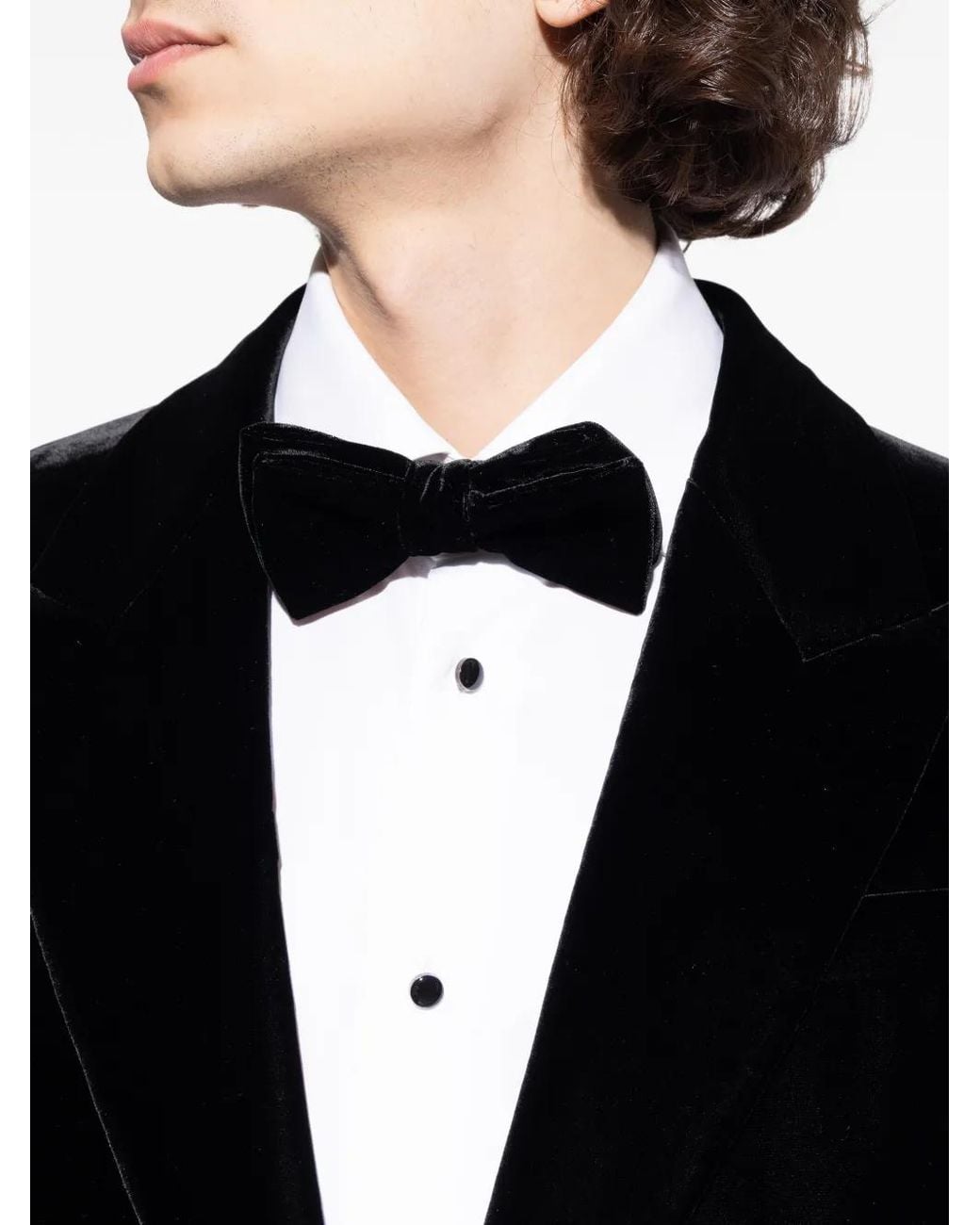 Versace Black Nœud Papillon En Velours for men