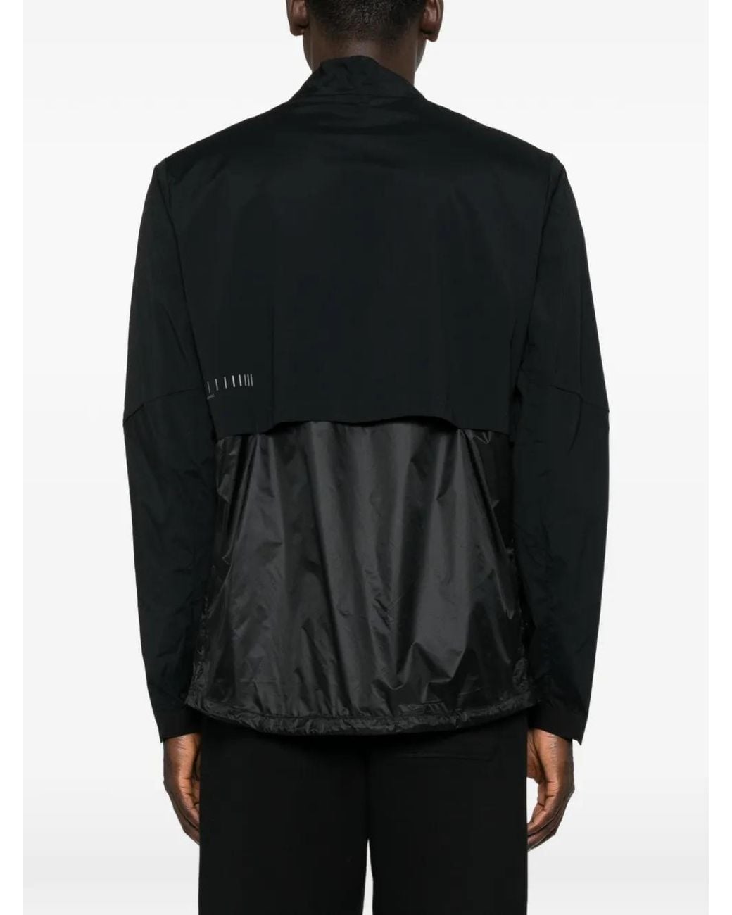 On Shoes Black Panelled Zip-Up Jacket for men