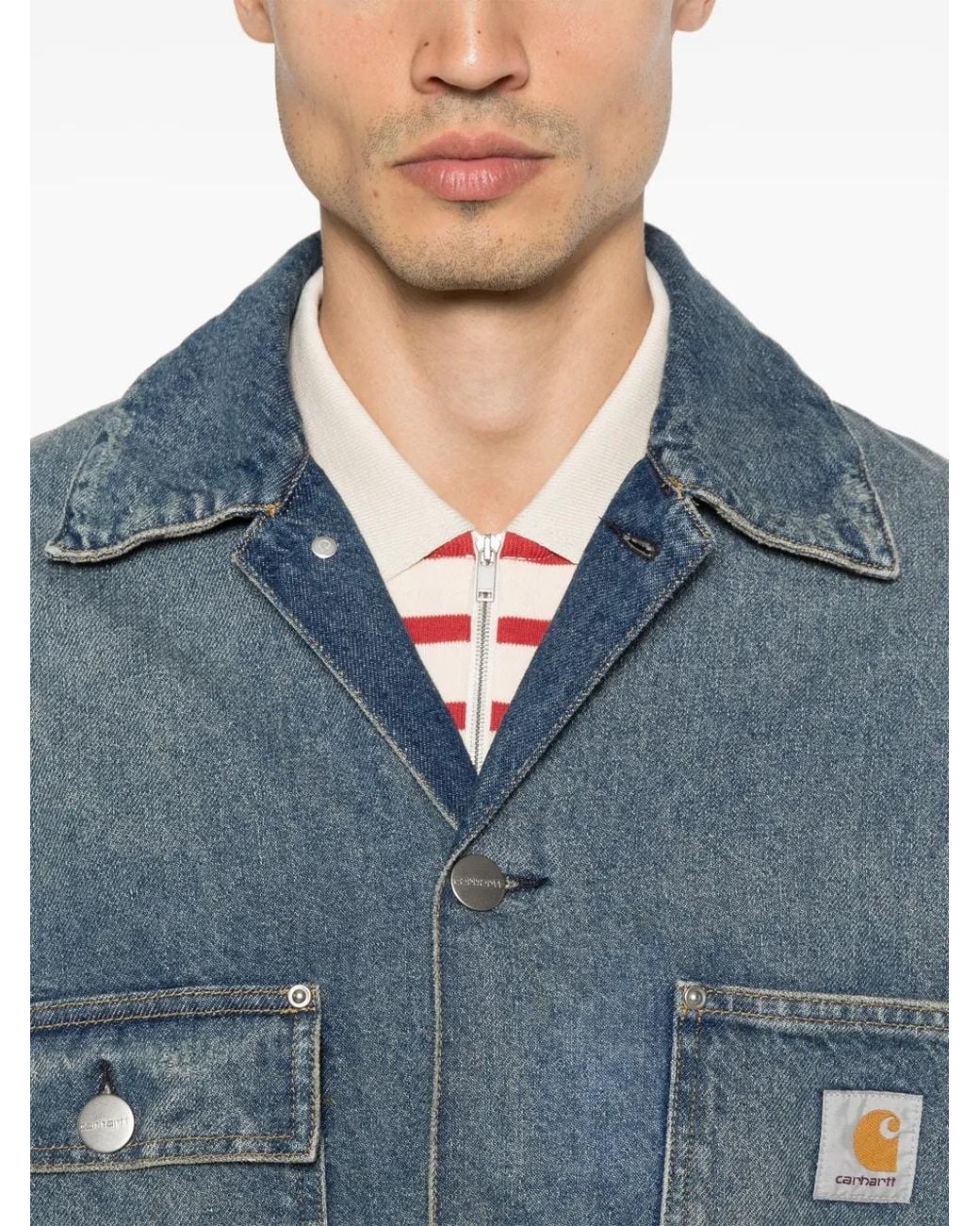 Carhartt Blue Aden Chore Coat for men