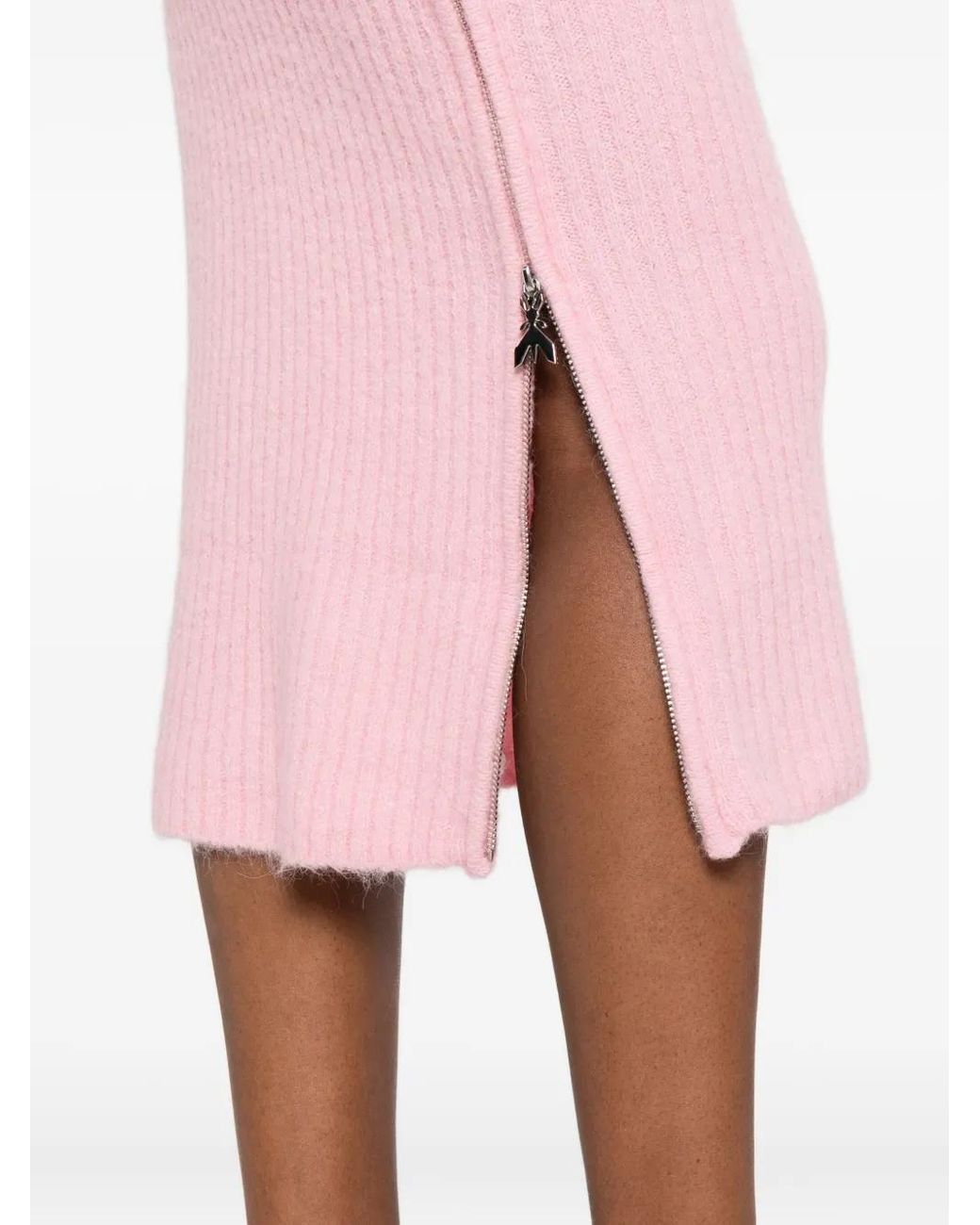 Patrizia Pepe Pink Knitted Midi Dress