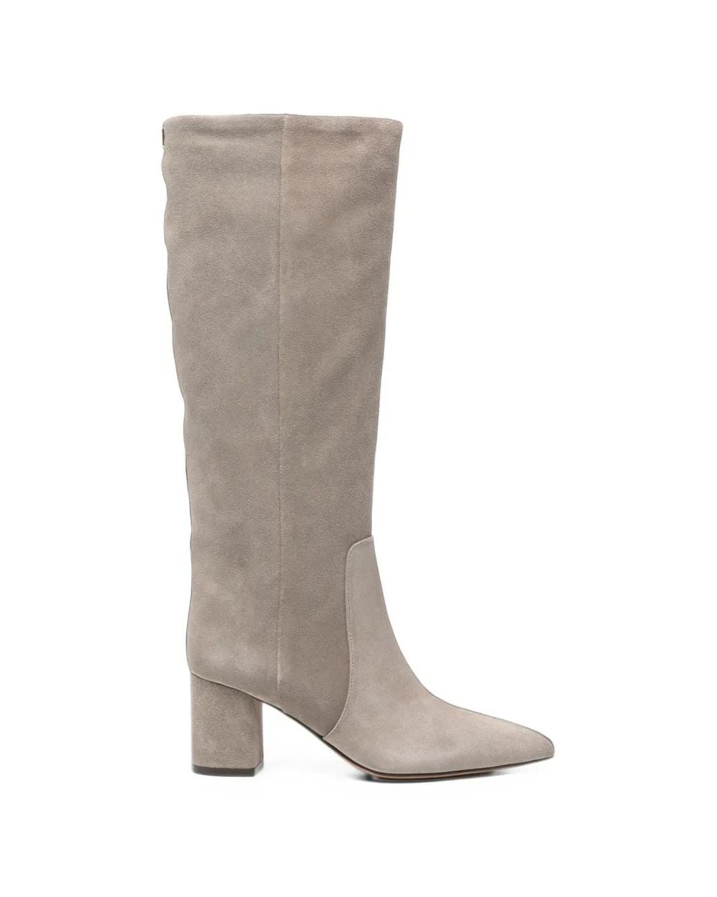 Twinset White Suede Pointed-Toe Boots