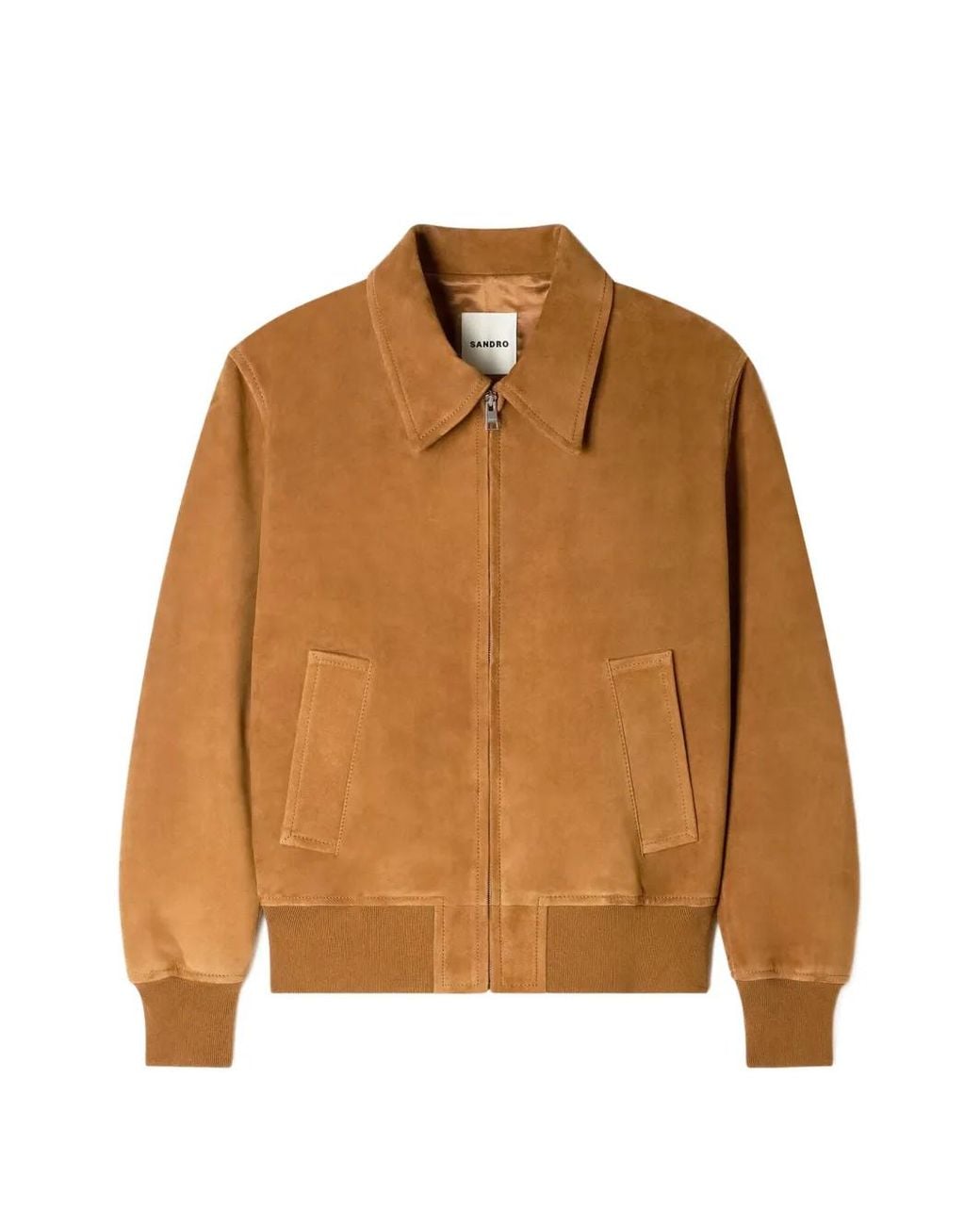 Sandro Brown Suede Leather Jacket for men