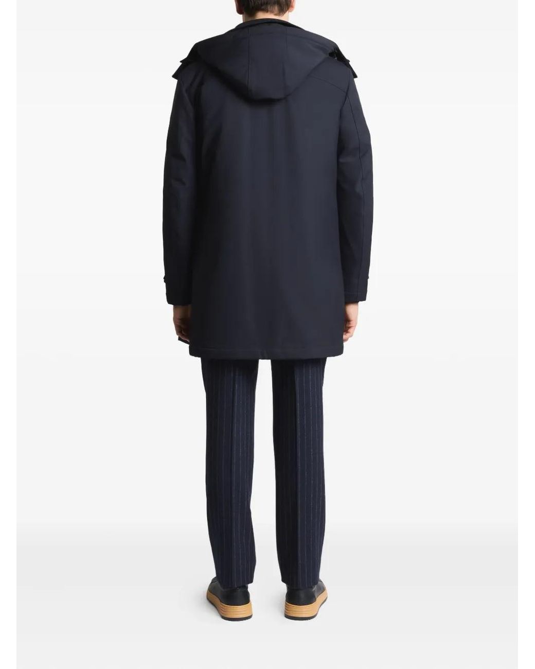 Fay Blue Hooded Coat for men