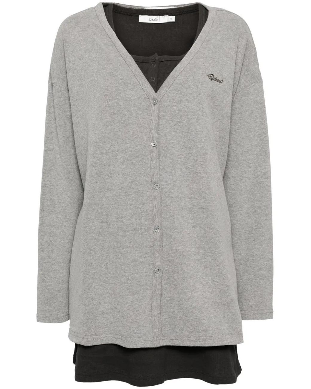 B+ AB Button-Up Vest in het Gray