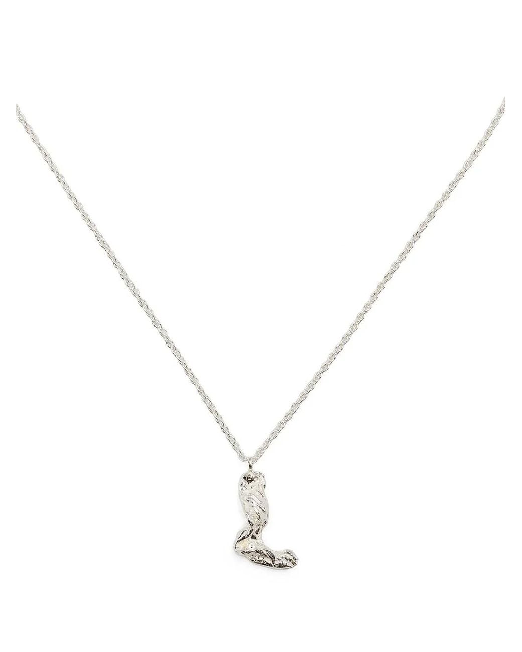 Loveness Lee Metallic L Alphabet Necklace