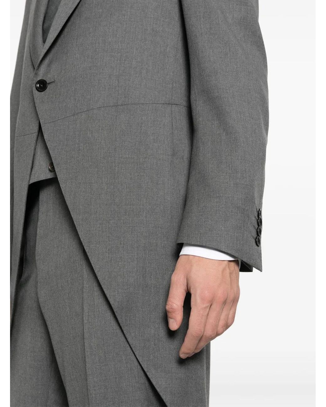 Canali Wollen Pak Met Enkele Rij Knopen in het Gray voor heren