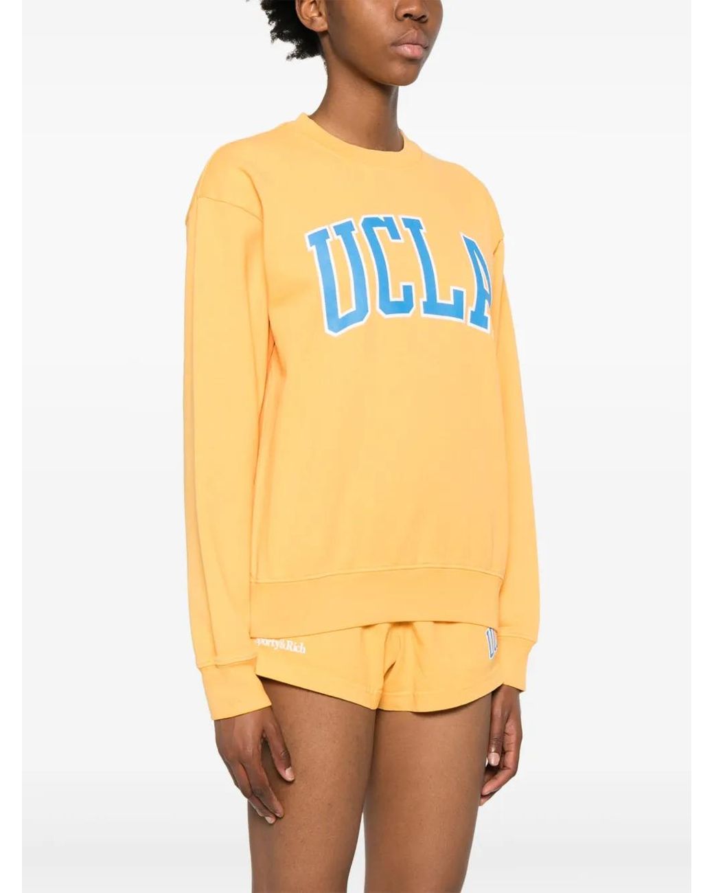 Sporty & Rich Ucla Sweatshirt in Metallic | Lyst