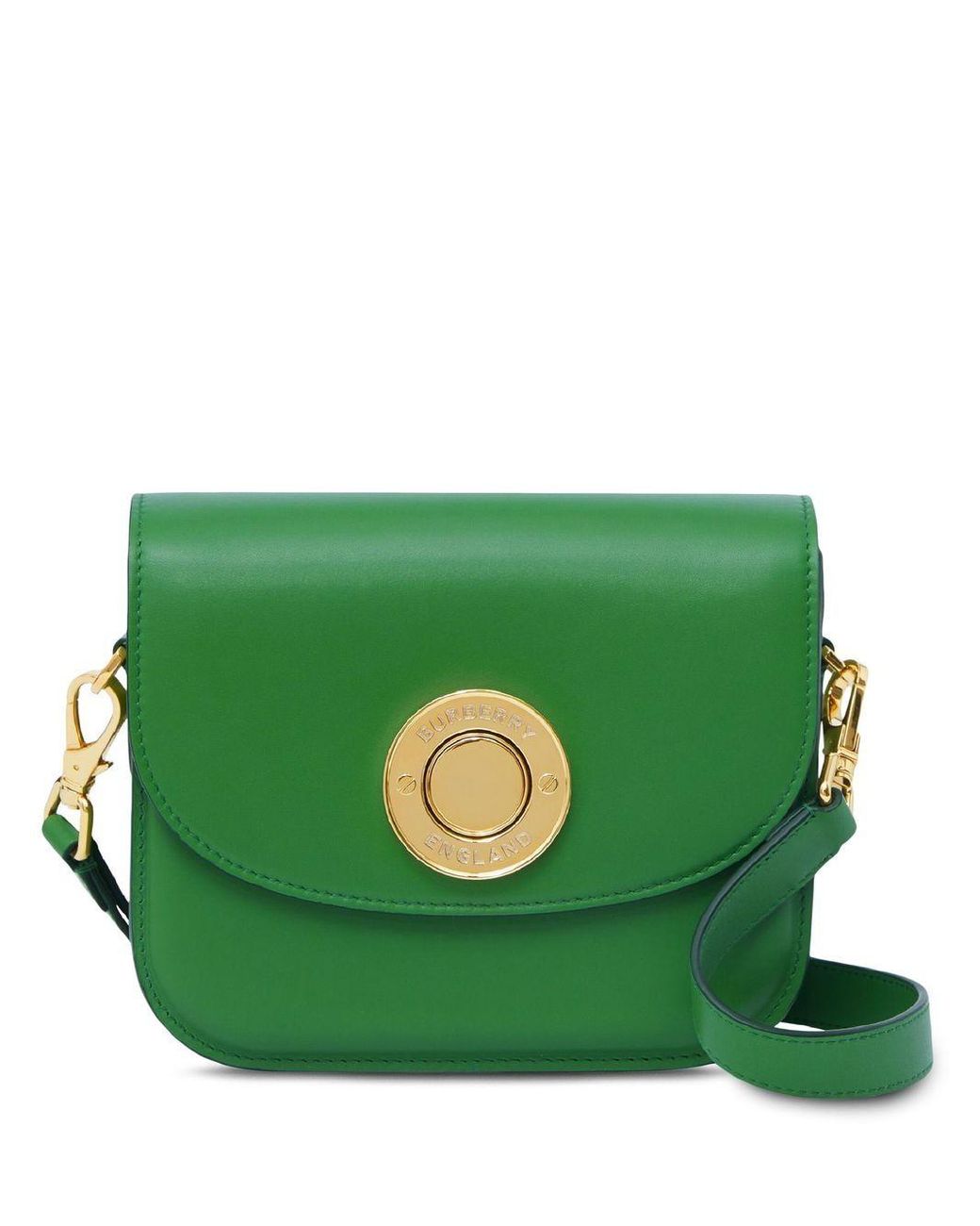 Burberry Leather Small Elizabeth Crossbody Bag in Green | Lyst