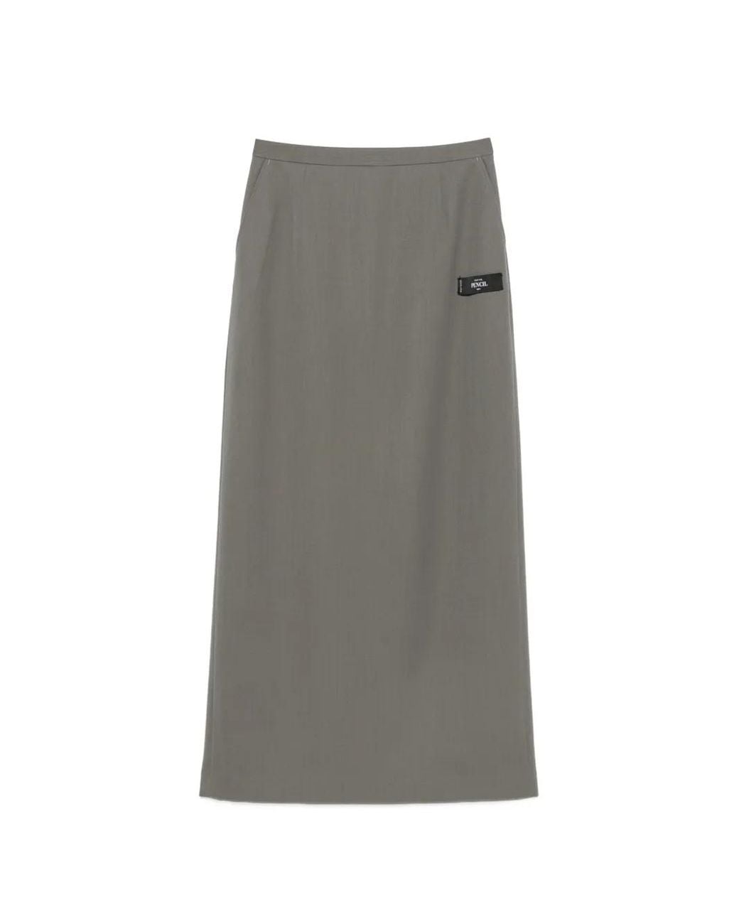 Maison Mihara Yasuhiro Gray Logo-Patch Maxi Skirt