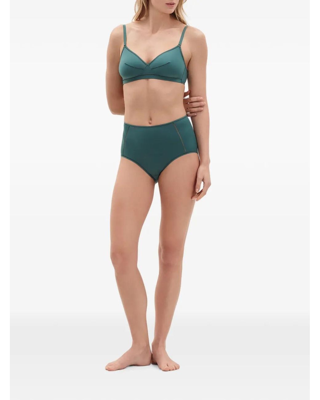 Eres Green Culotte Brina Soyeuse À Taille Haute