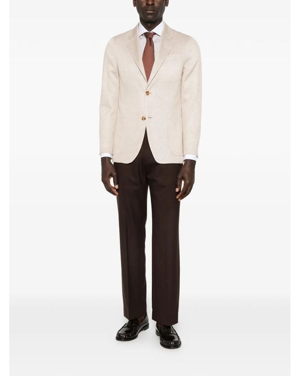 Lardini White Single-Breasted Blazer for men