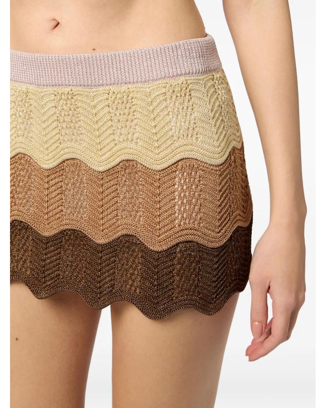 Philipp Plein Geweven Mini-Rok in het Natural