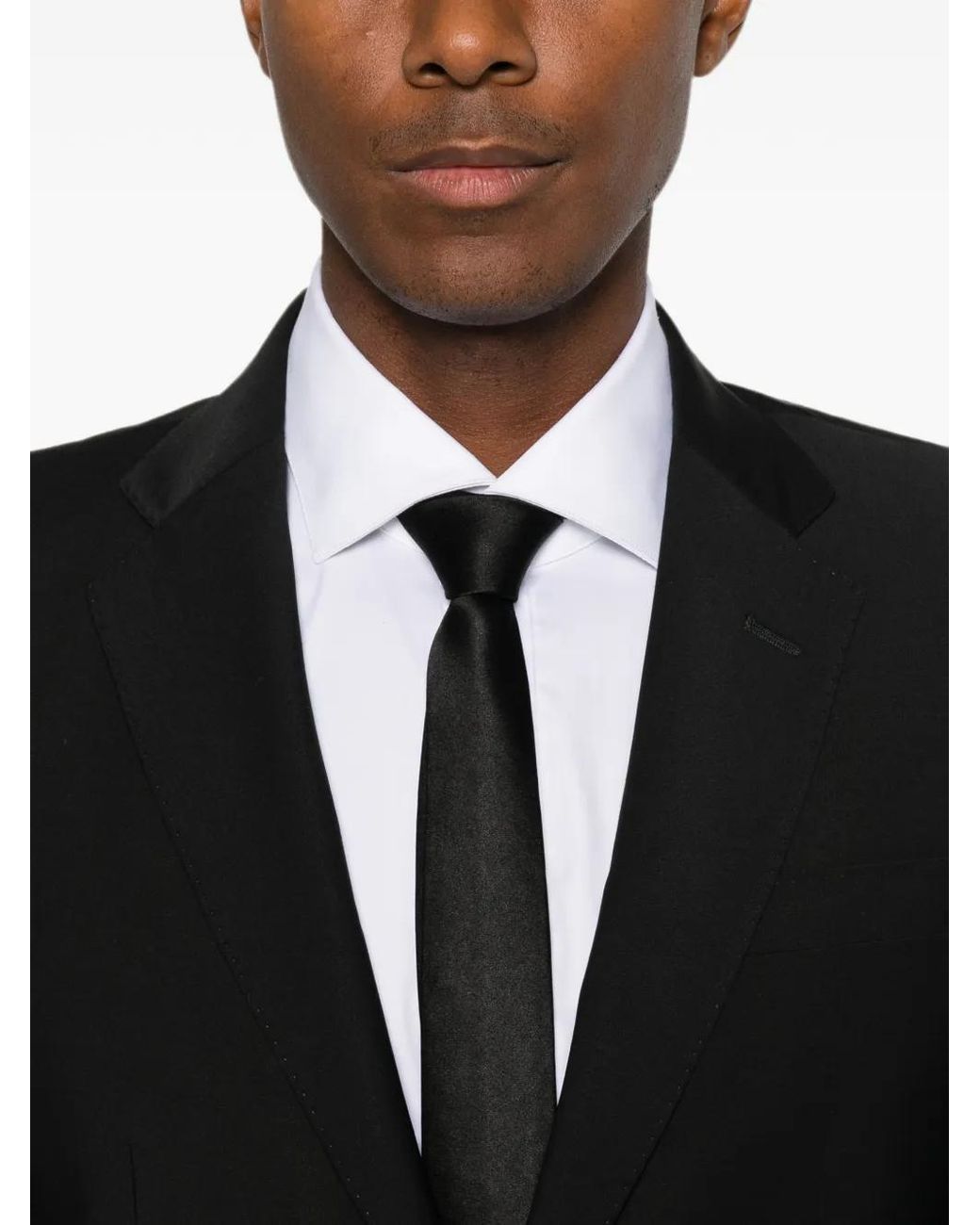 Brian Dales Black Long-Sleeve Buttoned Suit for men