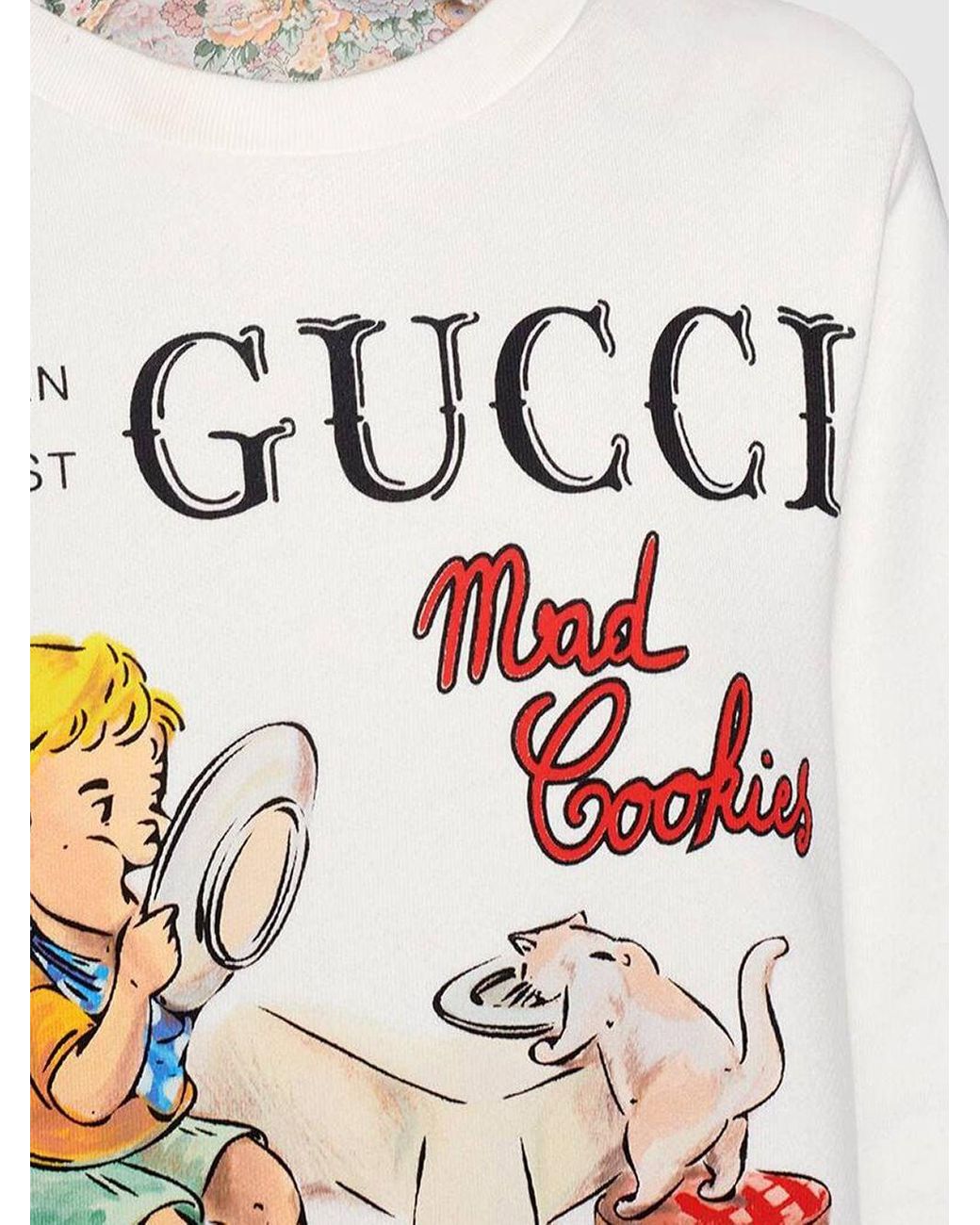 Gucci Mad Cookies Sweatshirt in White | Lyst Gucci Mad Cookies Sweatshirt in White | Lyst
