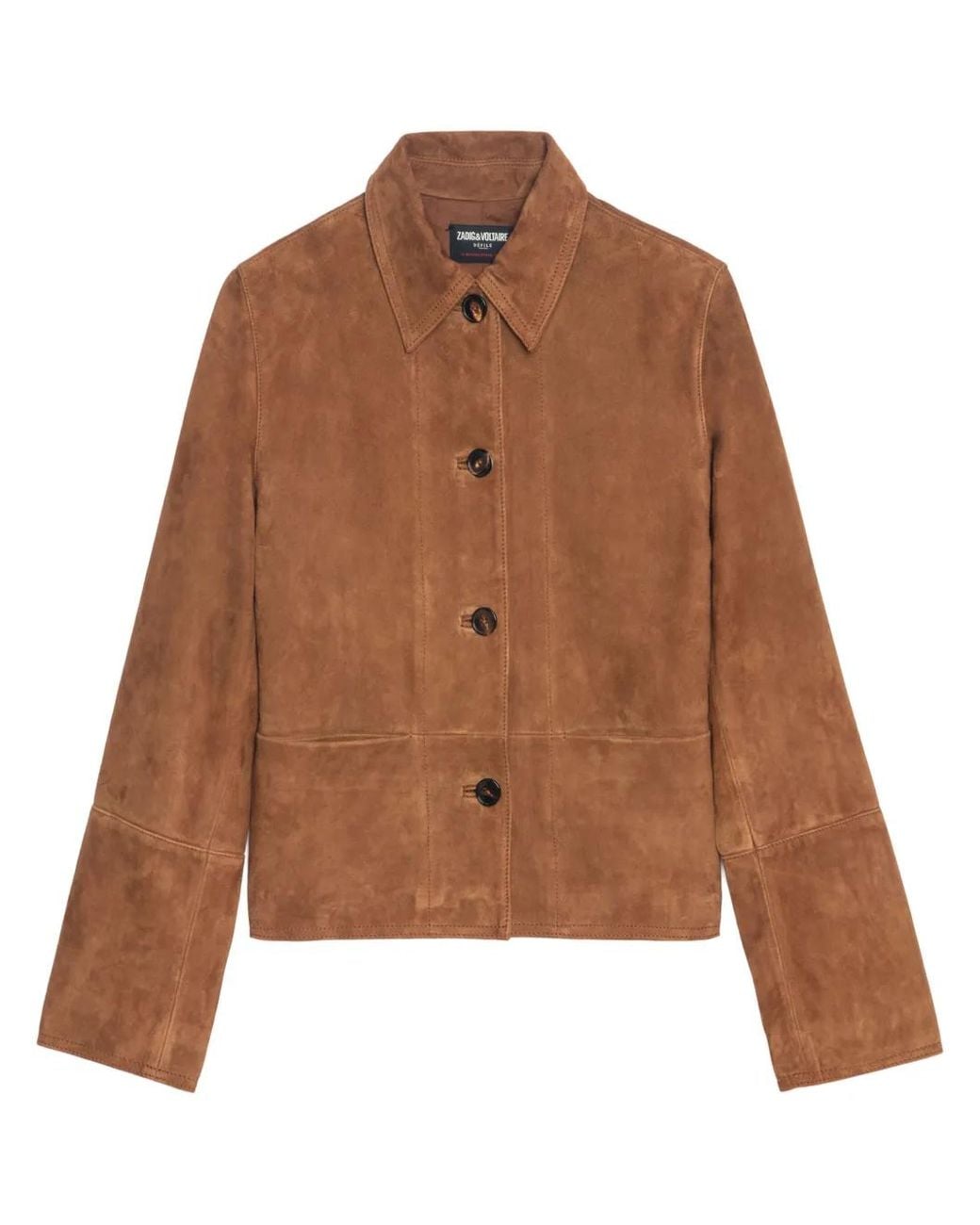 Zadig & Voltaire Brown Lessa Jacket 100% Suede Leather