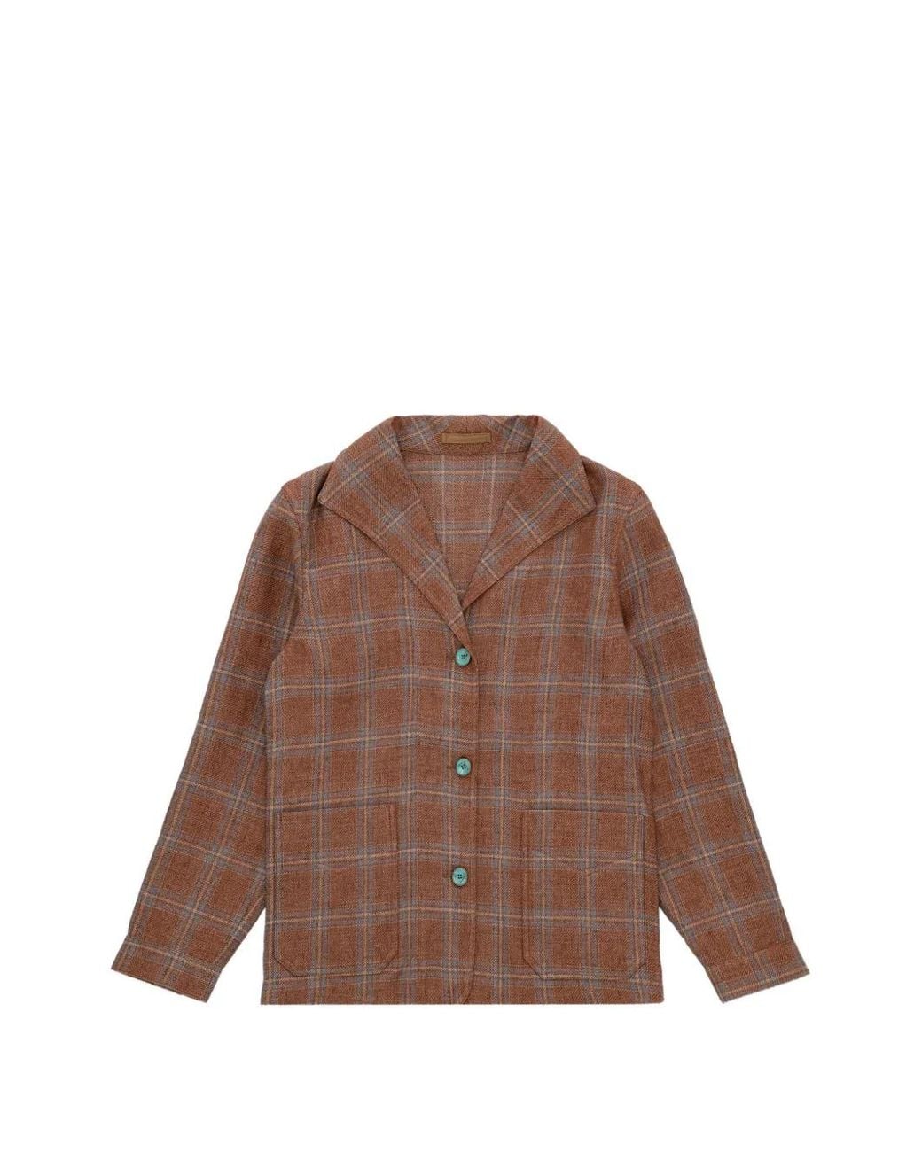 Fortela Brown Scotland Checkered Jacket
