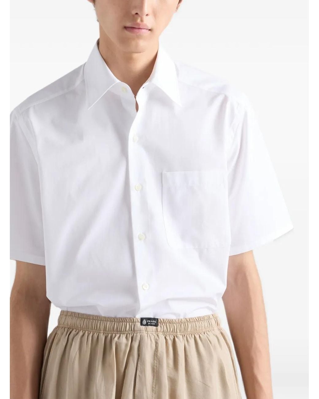 Prada White Cotton Shirt for men