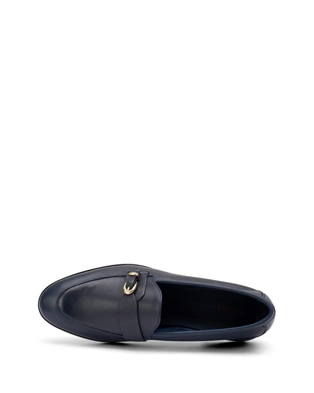 Frau Blue Buckle-Detail Leather Loafers