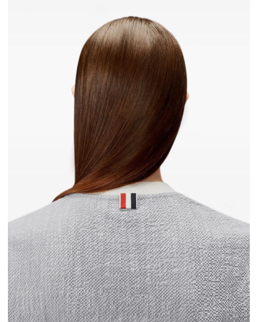 Thom Browne Gray Textured Crew Neck T-Shirt