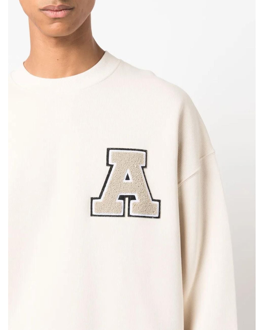 Axel Arigato White Logo-Patch Organic-Cotton Sweatshirt for men