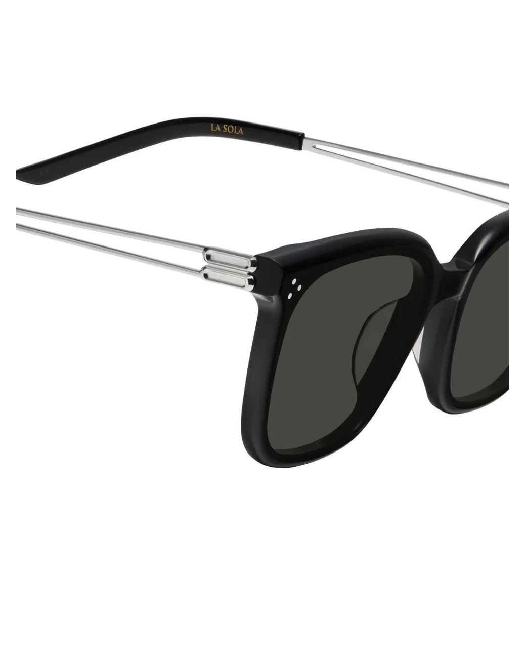 Gentle Monster Black La Sola 01 Square Sunglasses