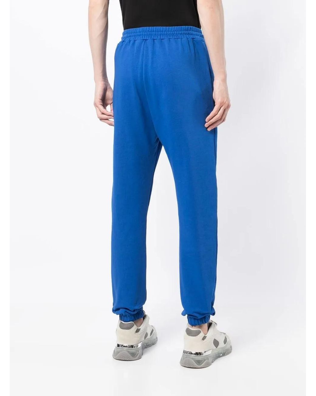Buscemi Blue Logo-Plaque Track Pants for men