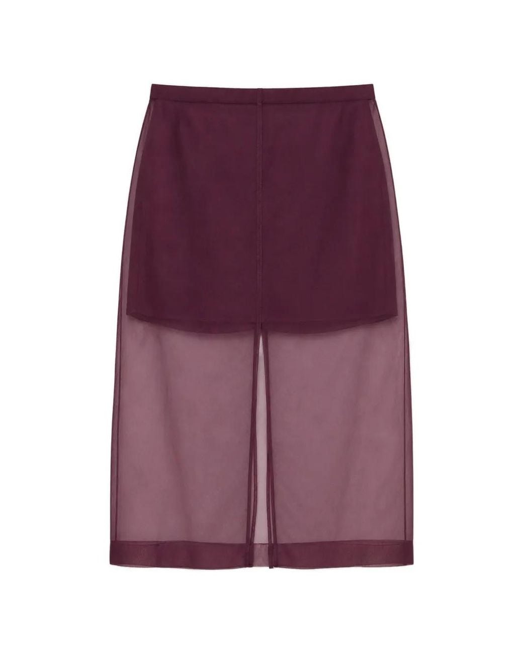Jonathan Simkhai Purple Dana Silk Organza Midi Skirt